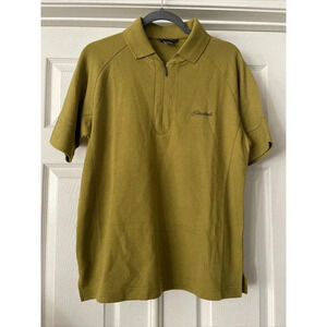 Cloudveil Mens Polo Shirt Small Quarter Zip Logo Green Outdoor Activewear